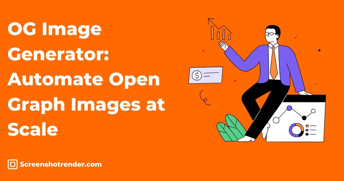 Orange minimalist illustration of a webpage rendering into a 1200 by 630 social preview card